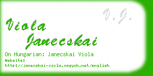 viola janecskai business card